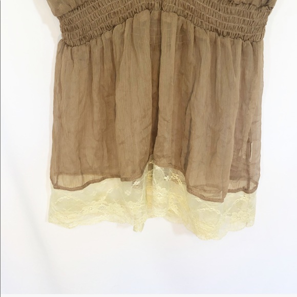 NWOT SHEER WITH LACE TOP - Picture 3 of 4